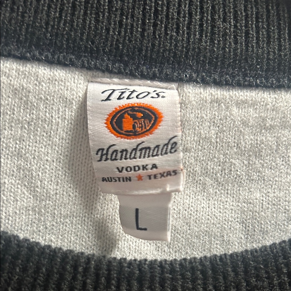 Tito's Black and Orange Crewneck Sweater - Picture 2 of 4